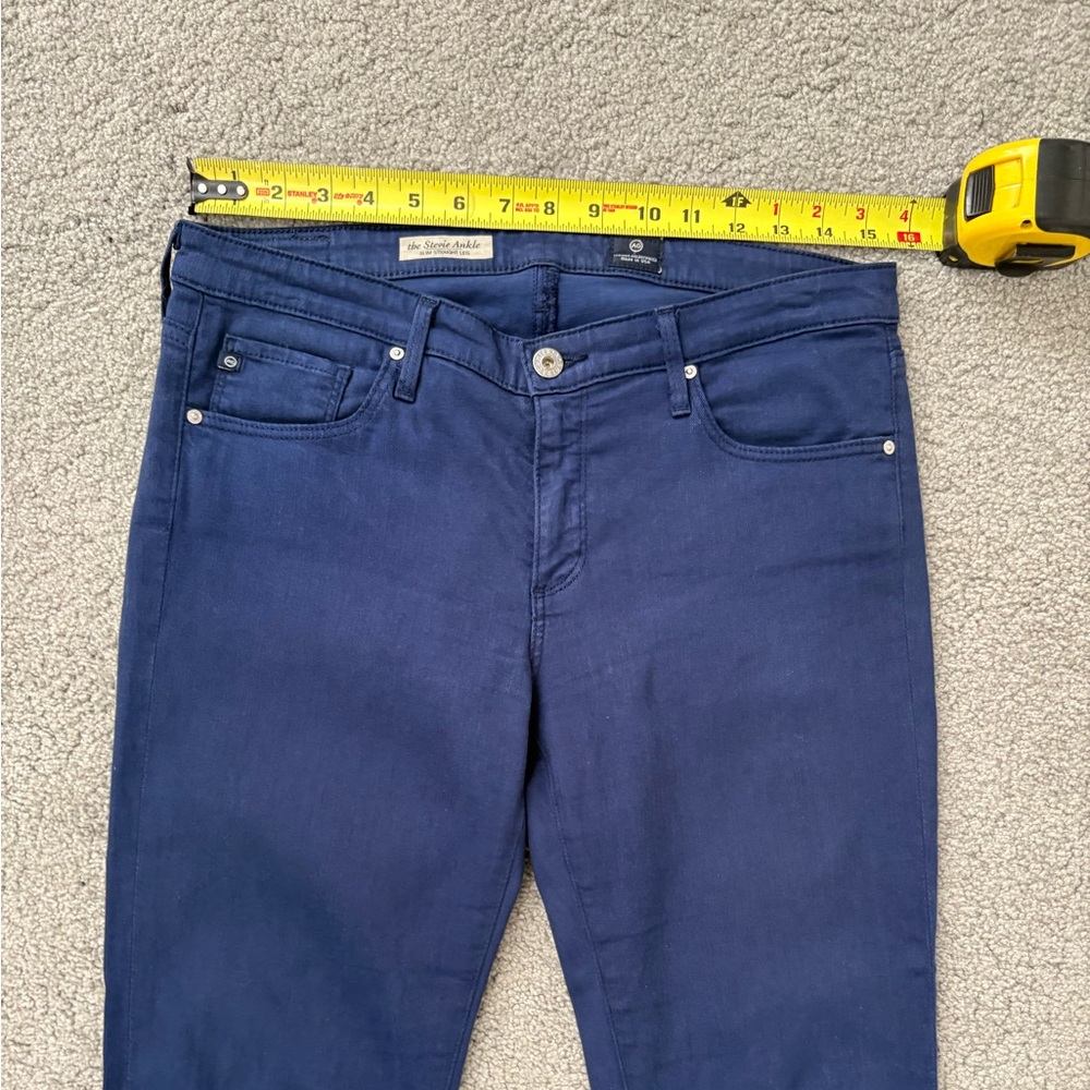 AG Adriano Goldschmied the Stevie Ankle Jeans Slim Straight Size 29 Royal Blue